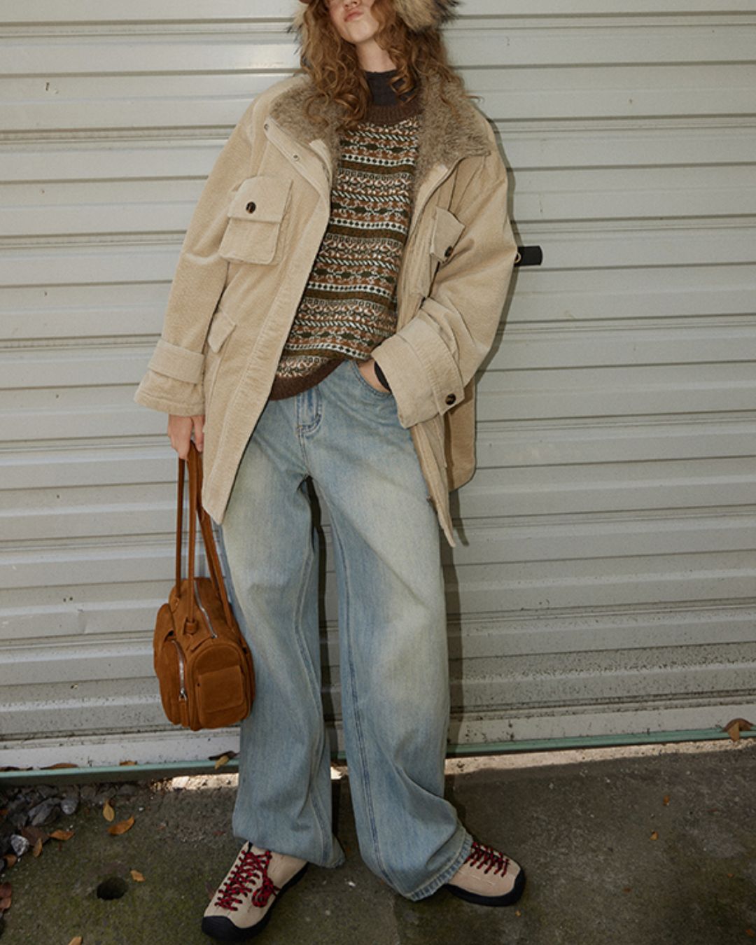 Jacquard Border Knit Vest　KN050