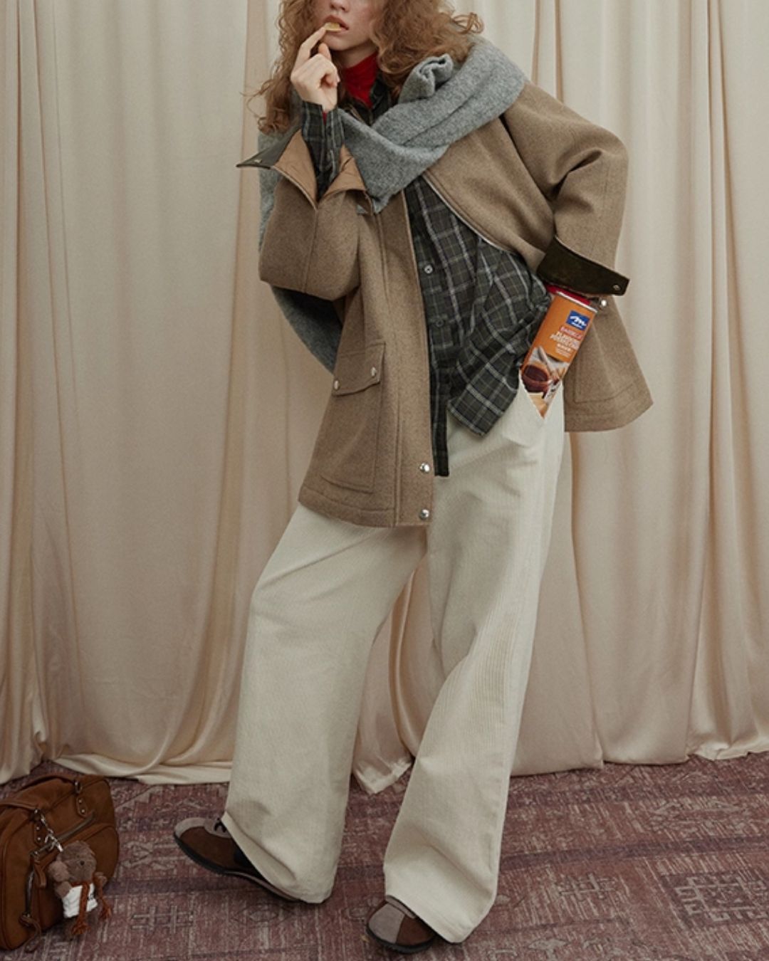 Corduroy Wide Straight Pants　PT017