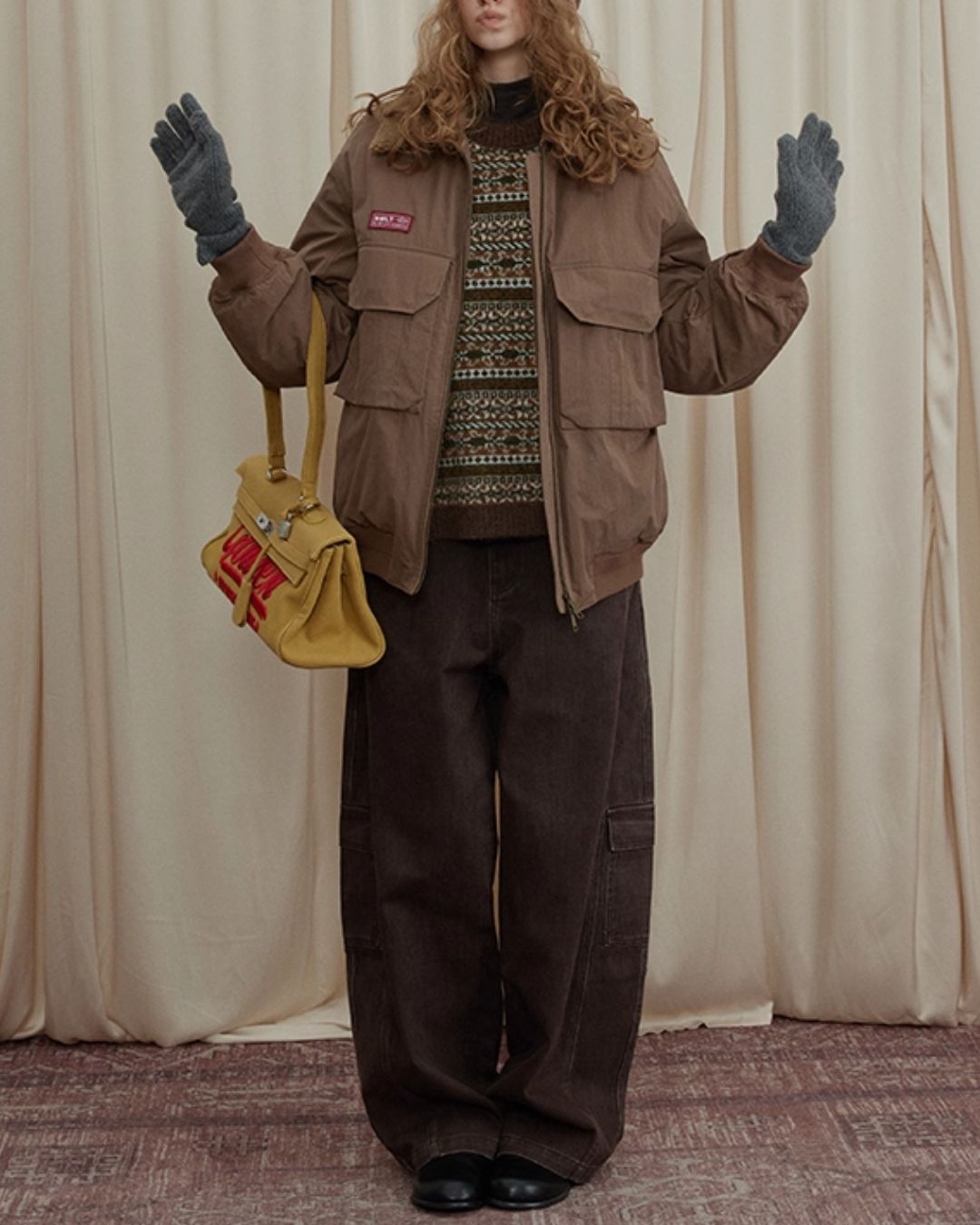 Boa Collar Padded Work Jacket　JK041