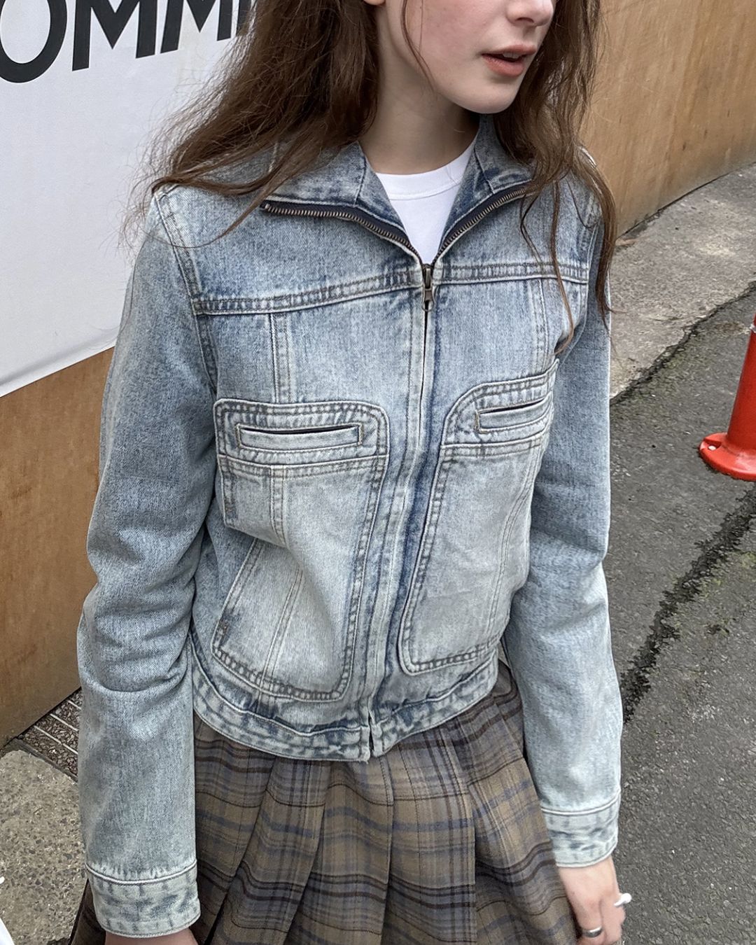 Washed Retro Denim Jacket　JK003