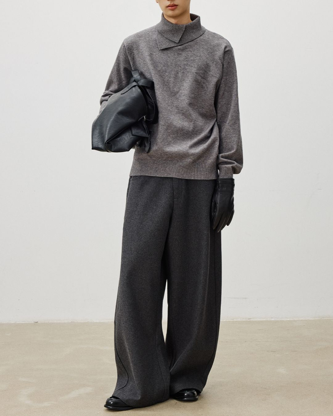 Double-layered Turtleneck Sweater　KN065