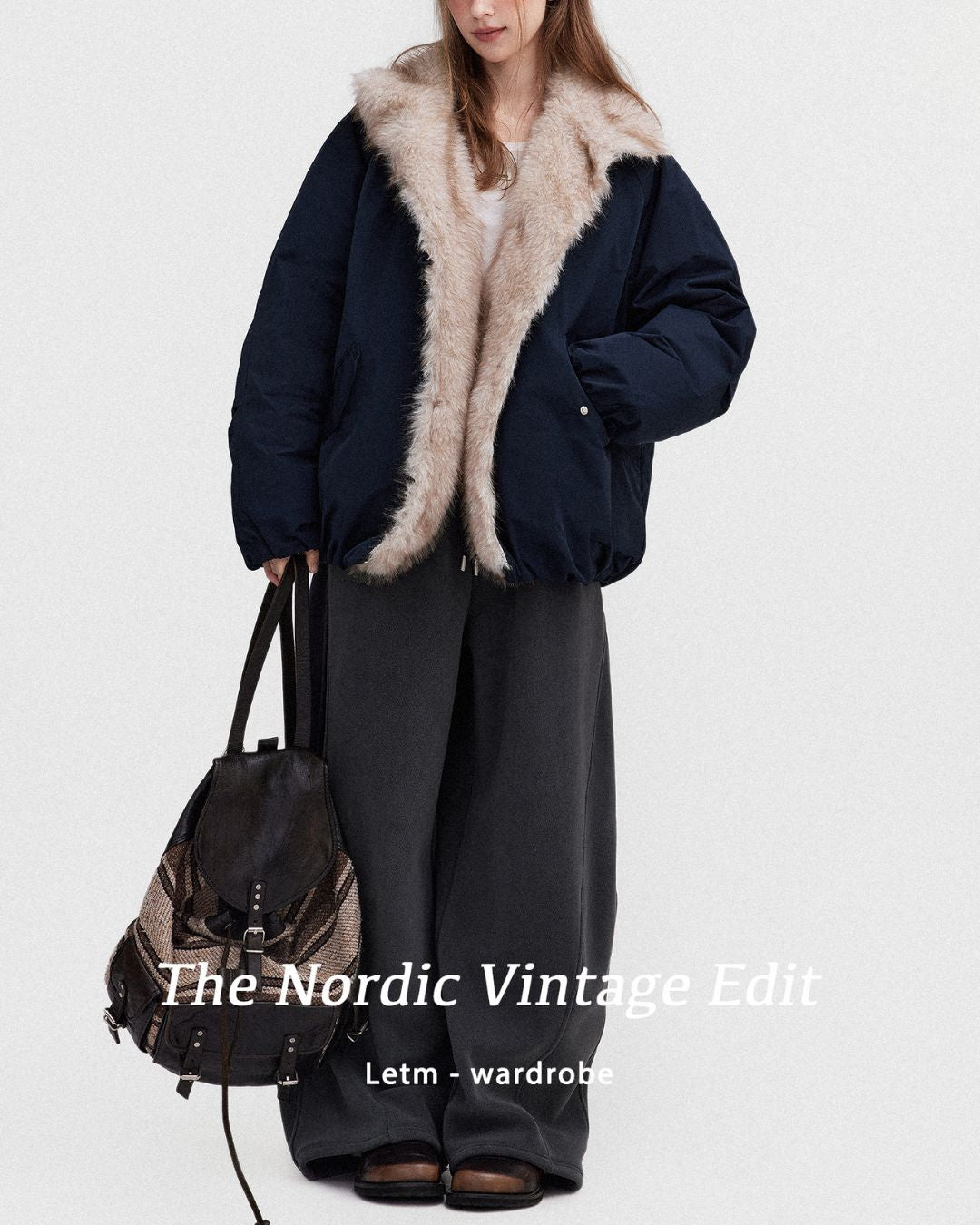 Fur-lined Down Jacket　JK057