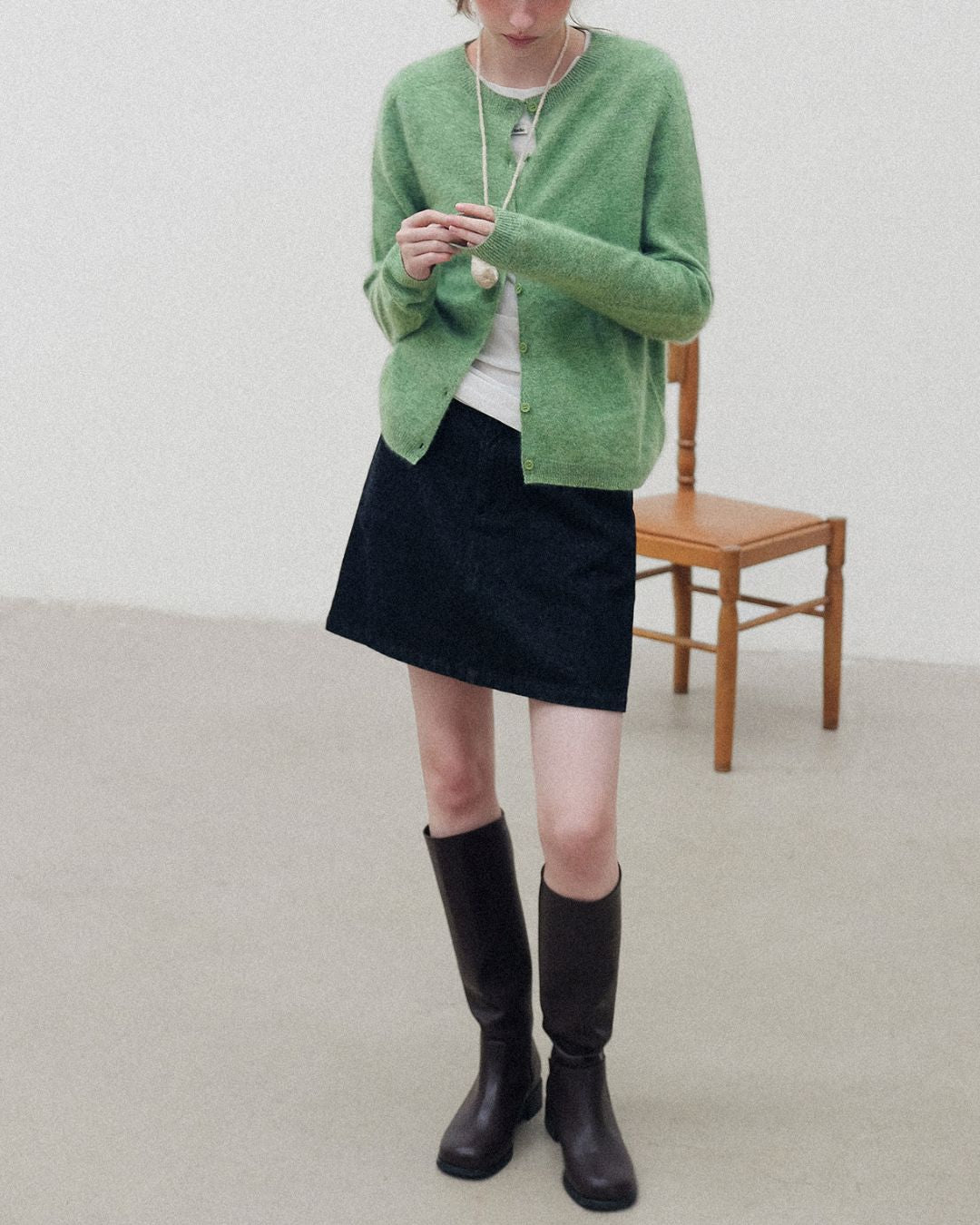 Brushed Knit Cardigan　KN027