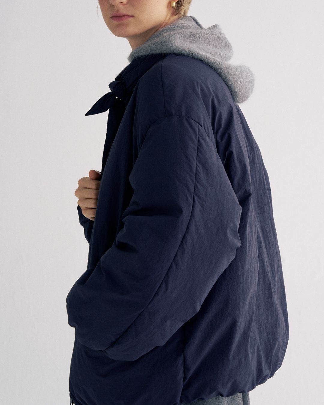 Detachable Scarf Puffer Down Jacket　JK080