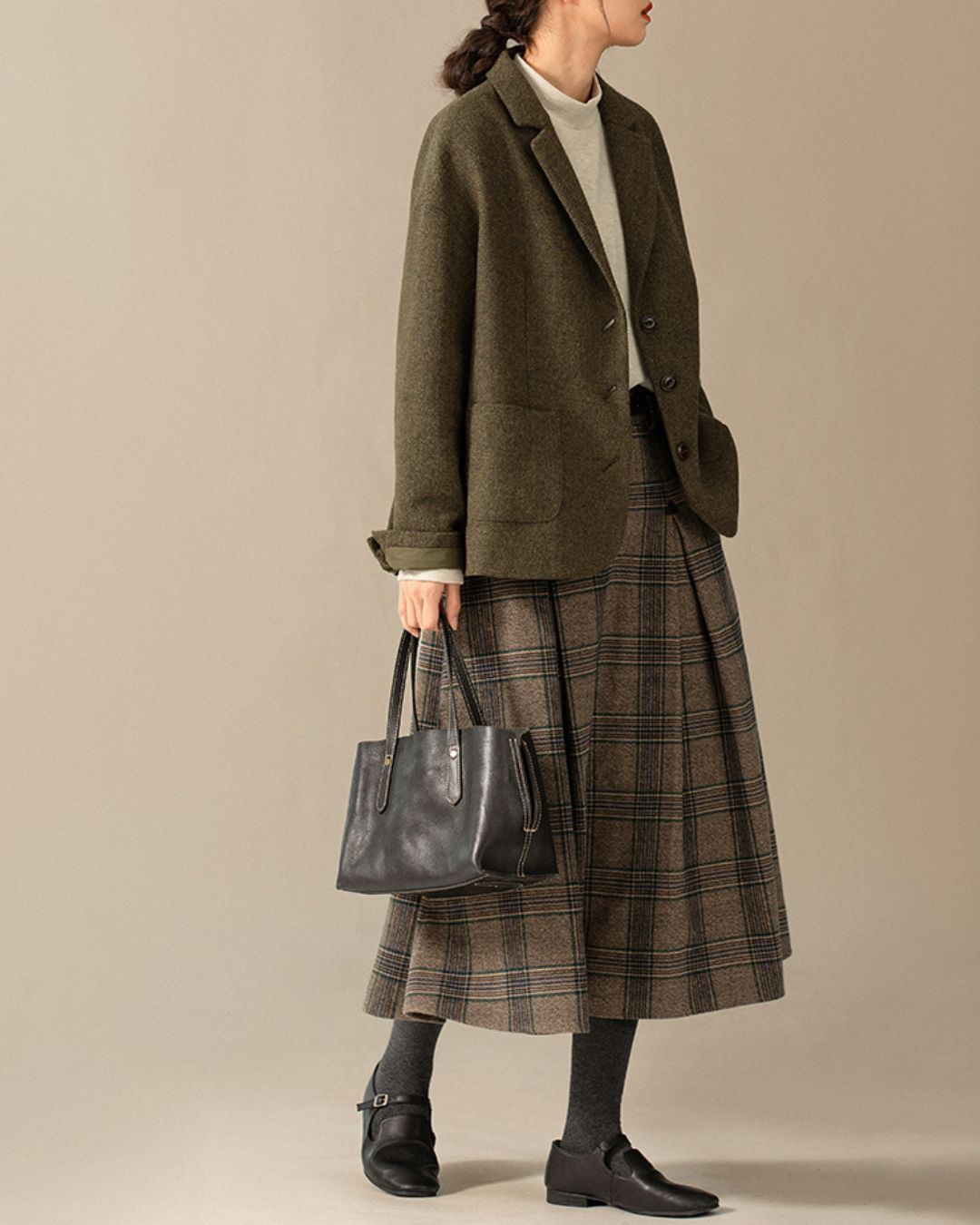 Retro Tweed Tailored Jacket　JK032