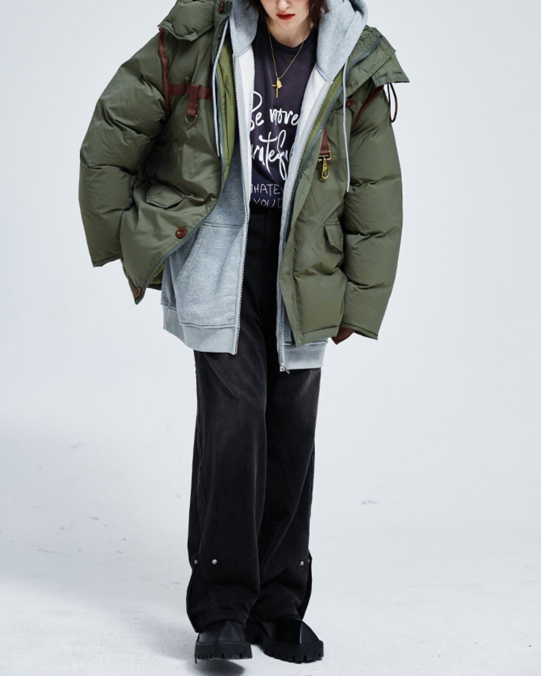 White Duck Down Work Jacket　JK073