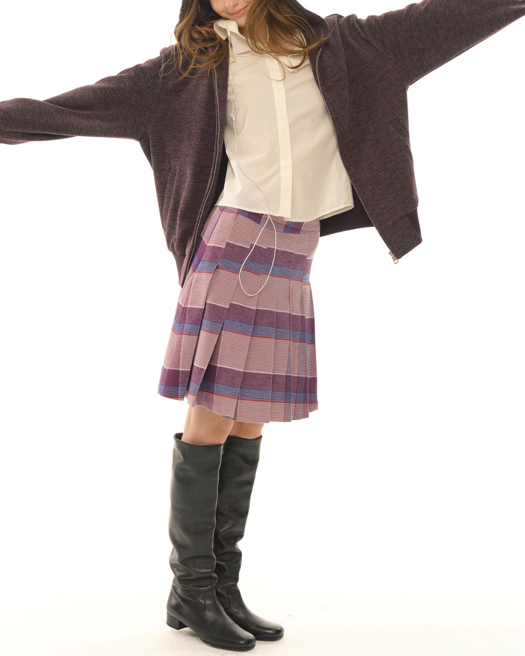 Soft Knit Full-zip Hoodie　HD004