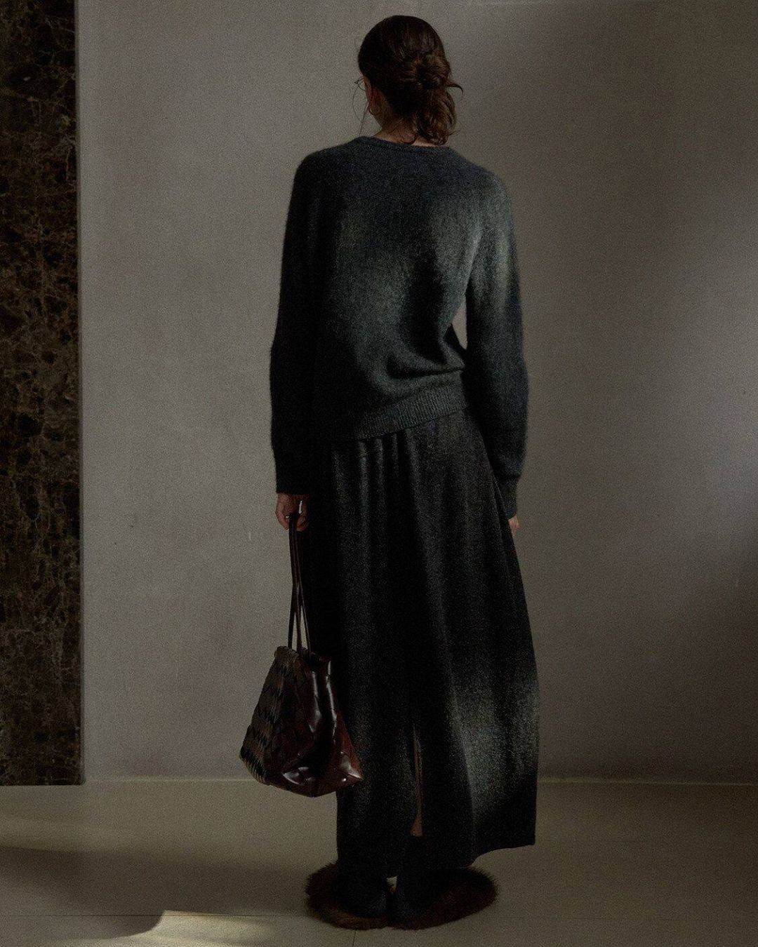 Cocoon Knit Long Skirt　SK017