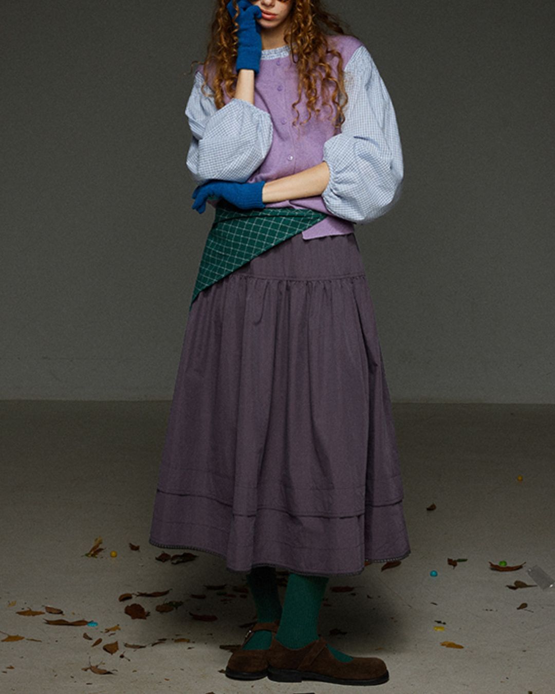 Retro Knit Front Button Vest　KN034