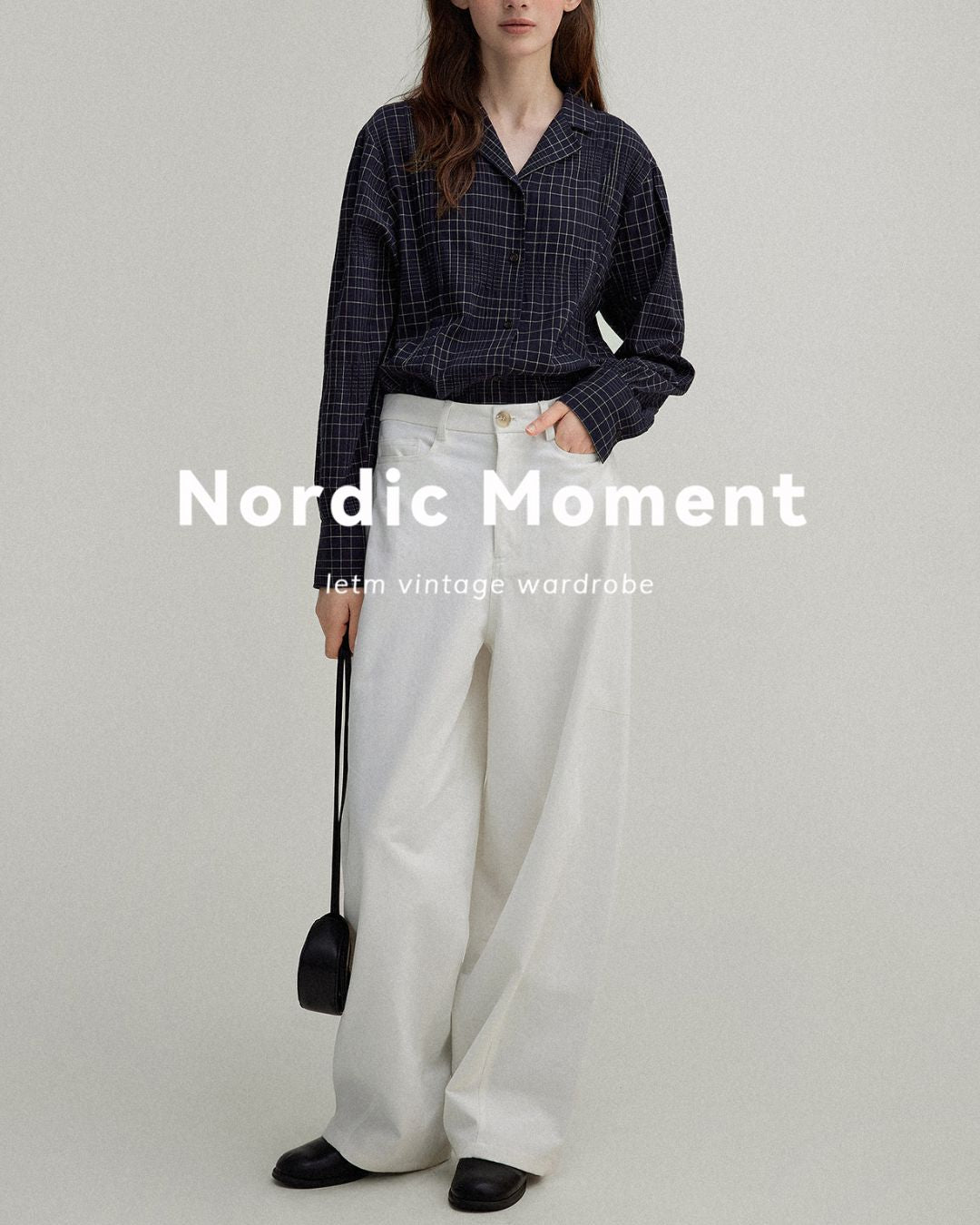 Open Collar Long Sleeve Shirt　LS012