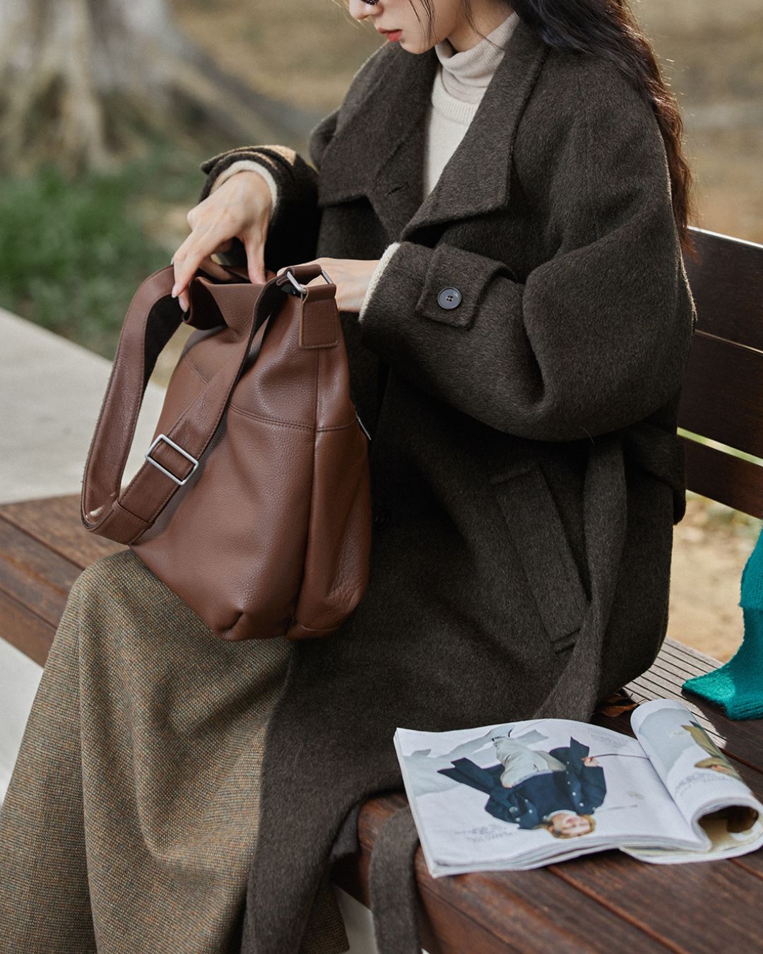 Wool Stand Collar Yoke Coat　CT019