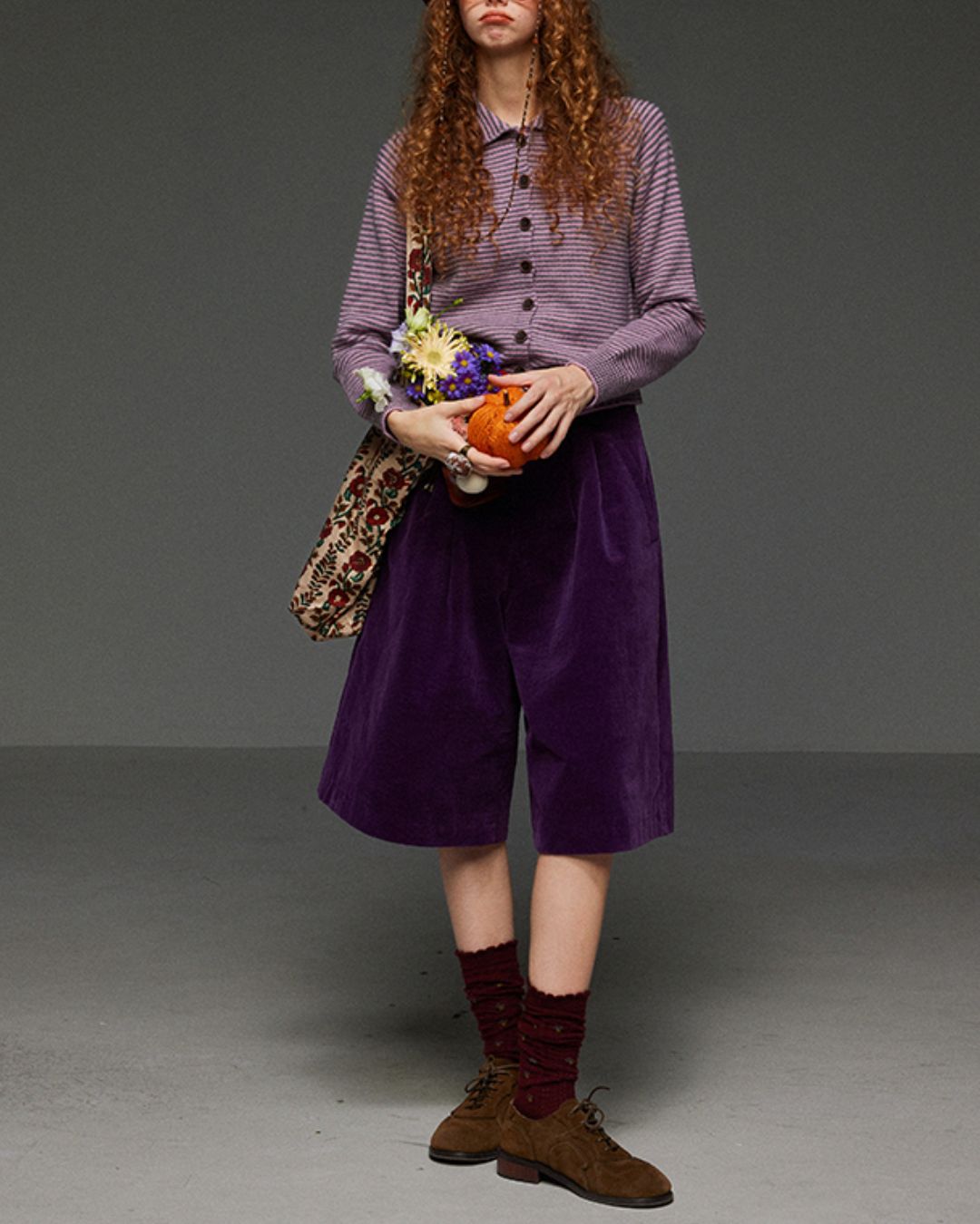 Retro Border Knit Cardigan　KN036