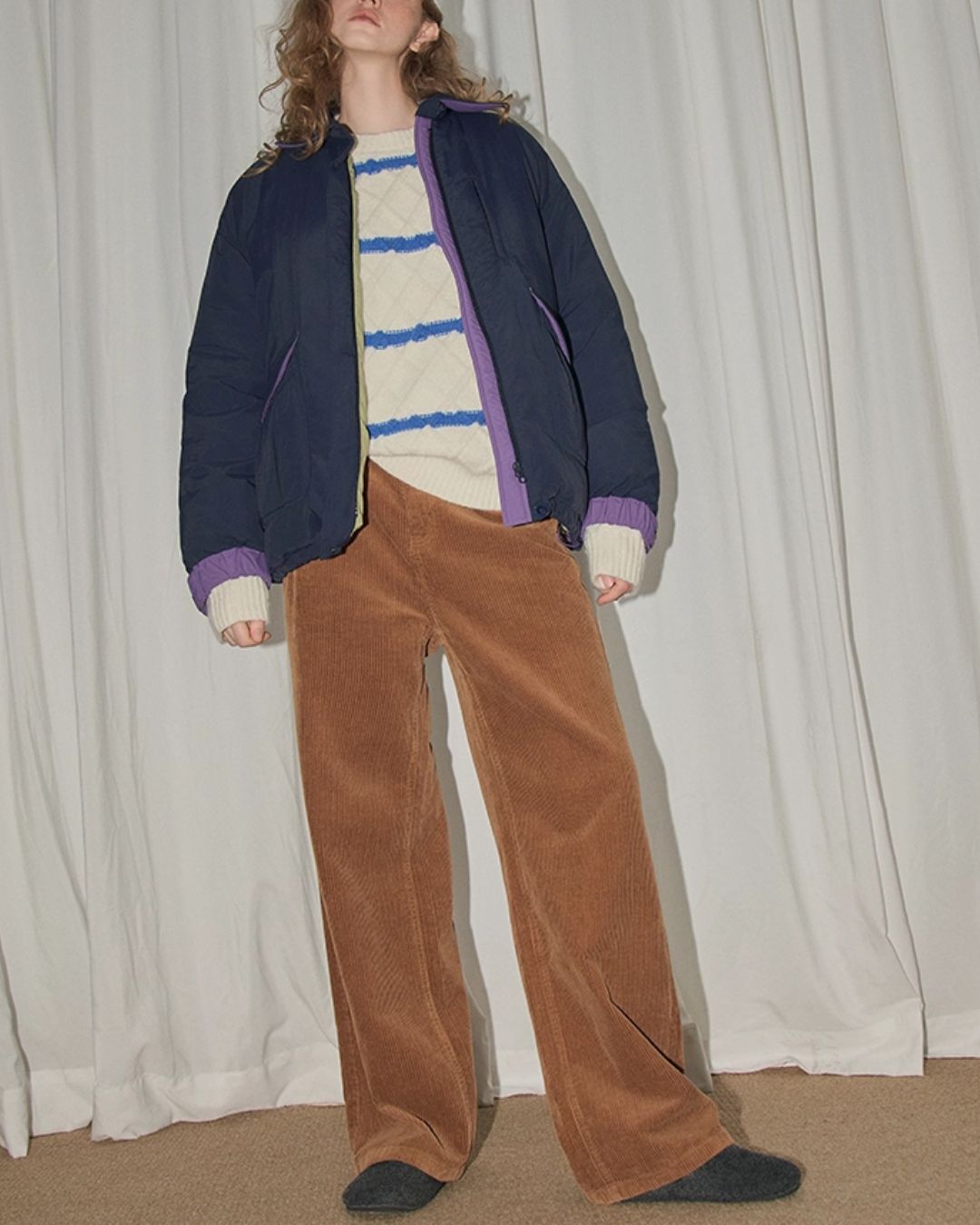 Corduroy Straight Pants　PT019