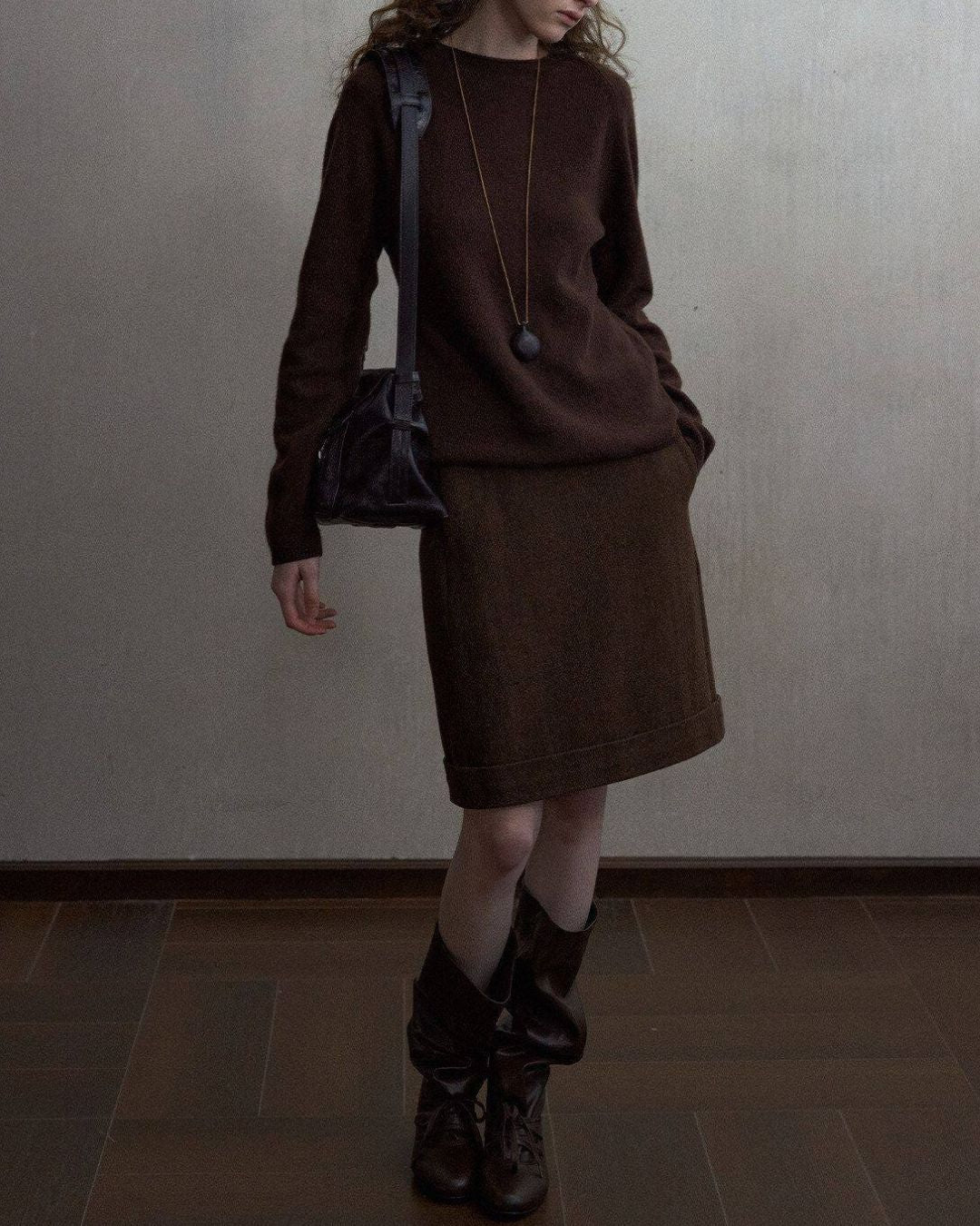 Basic Yak Wool Color Knit Pullover　KN109