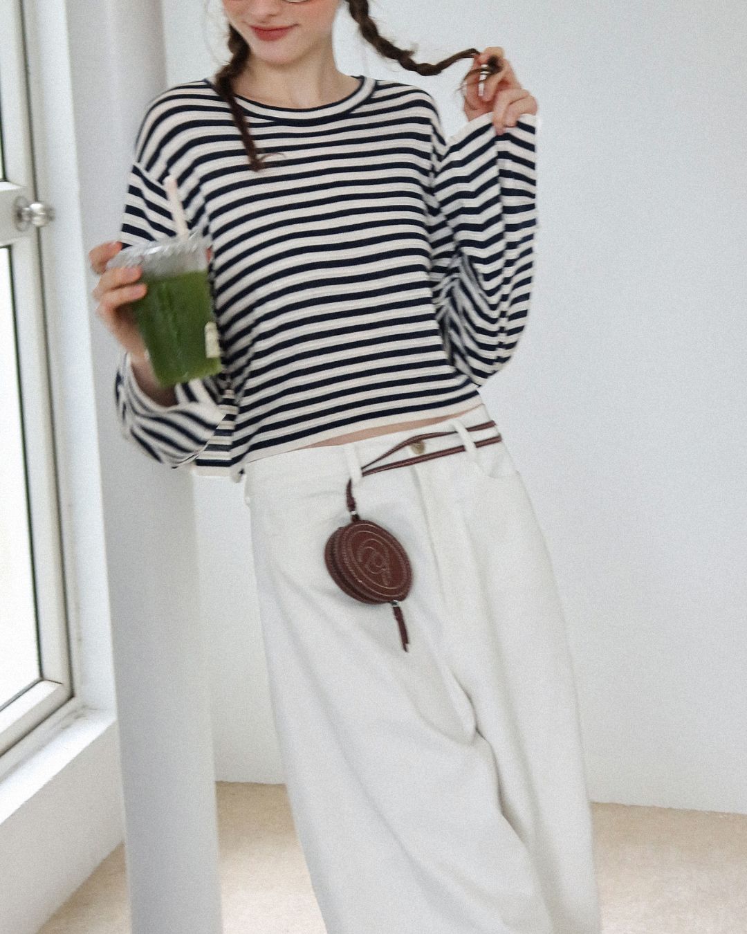 Striped Knit T-shirt　KN018