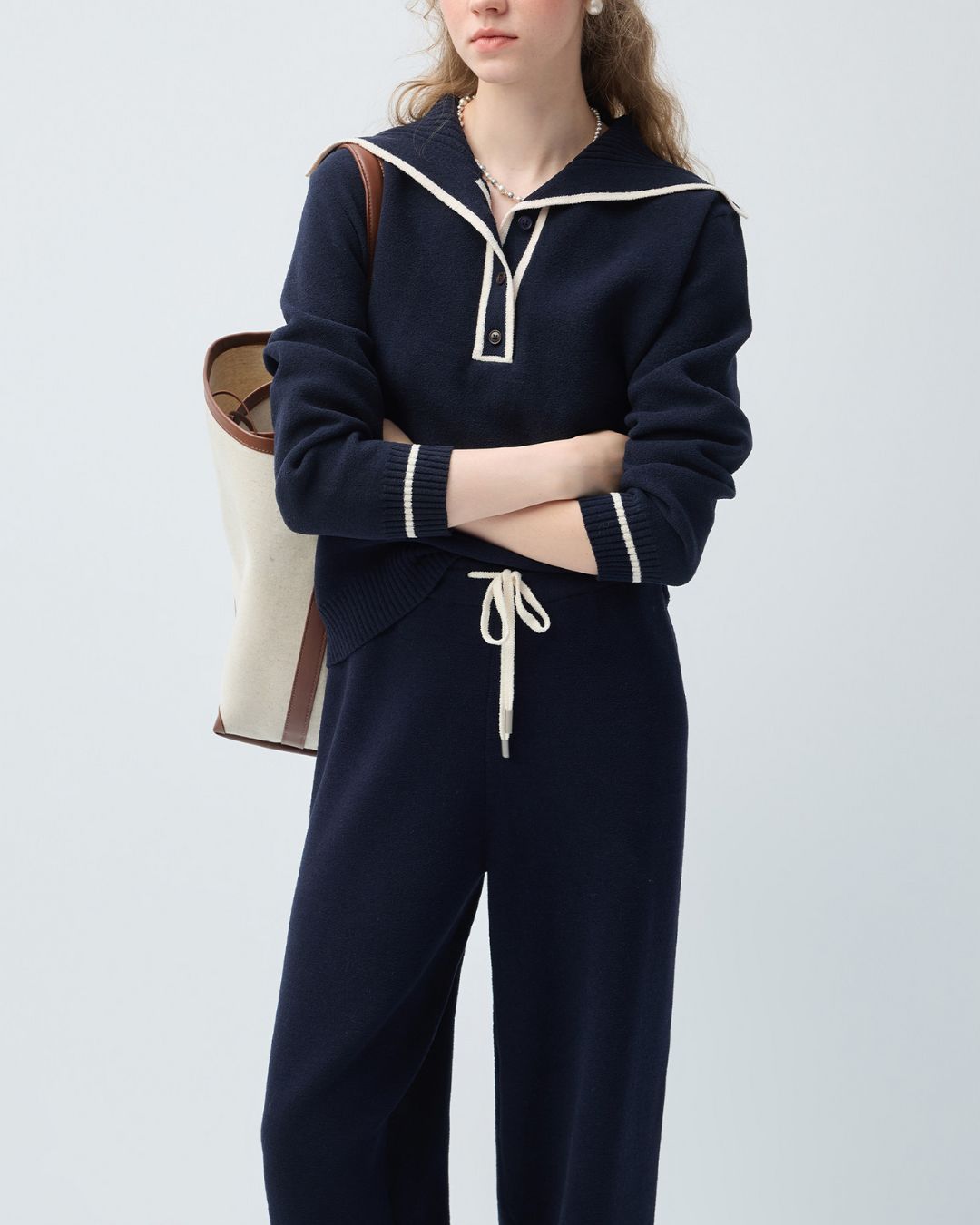 Contrast Color Boucle Knit　KN101
