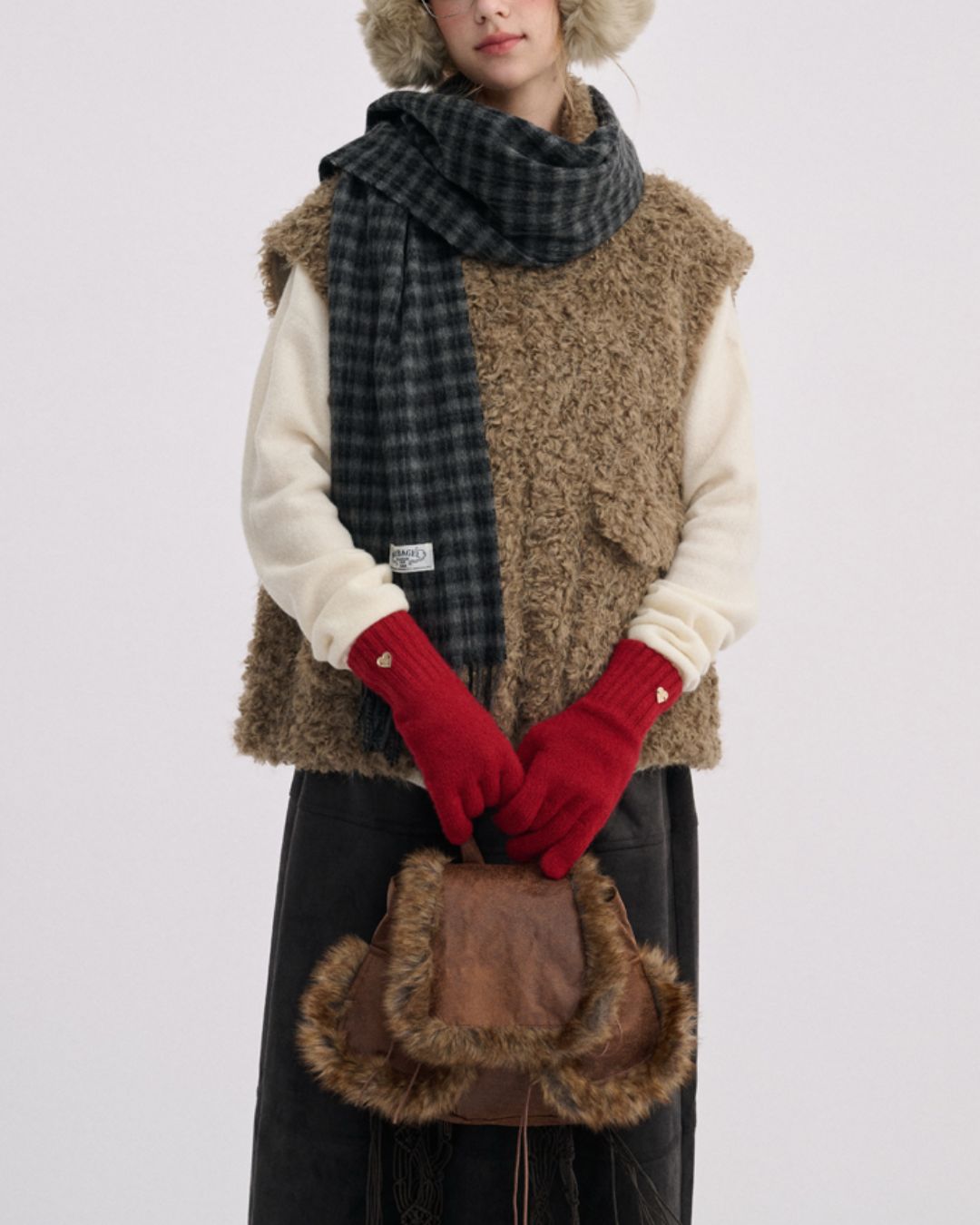 Stand Collar Boa Flap Pocket Vest　VT015