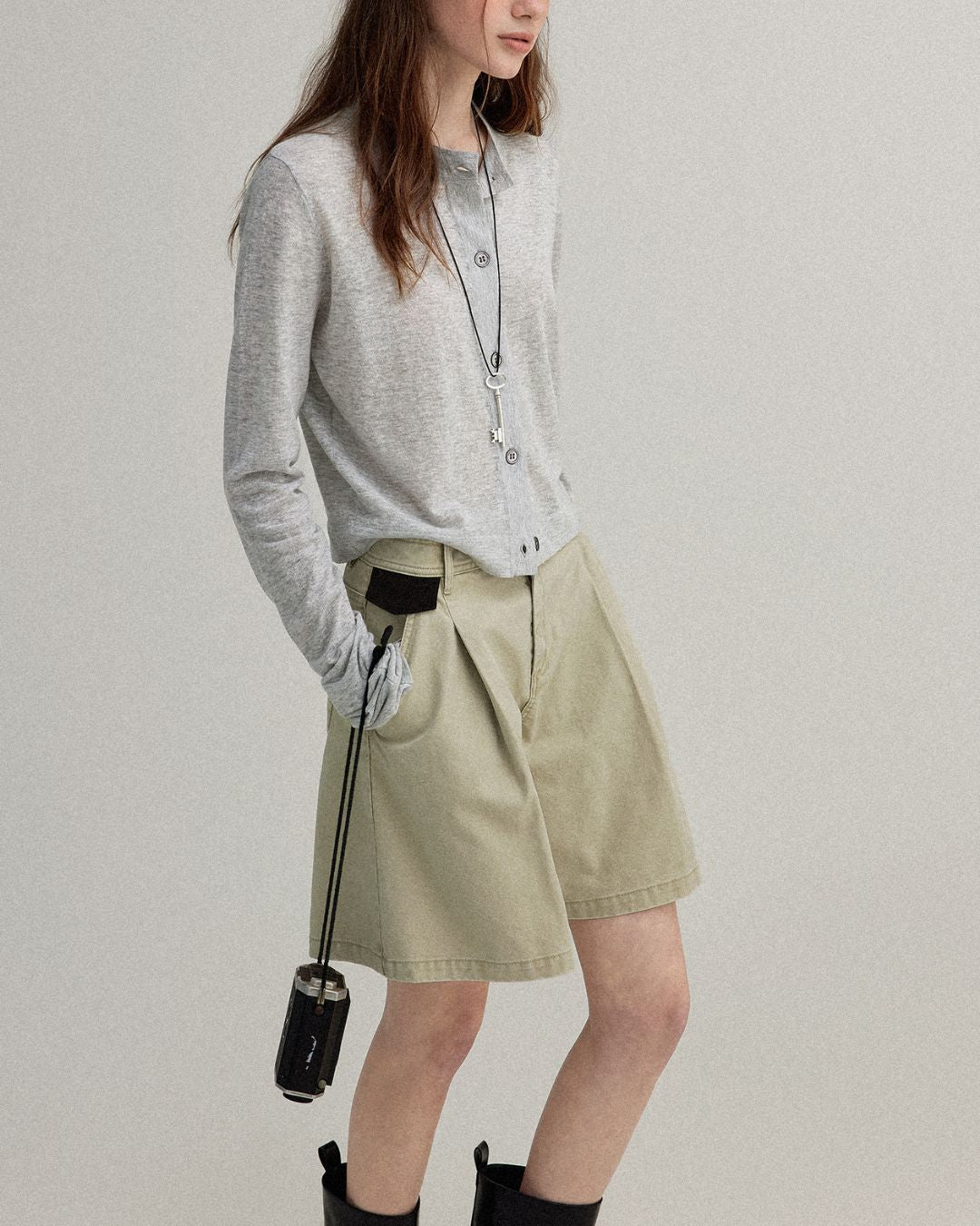 Long Sleeve Knit Cardigan　KN014