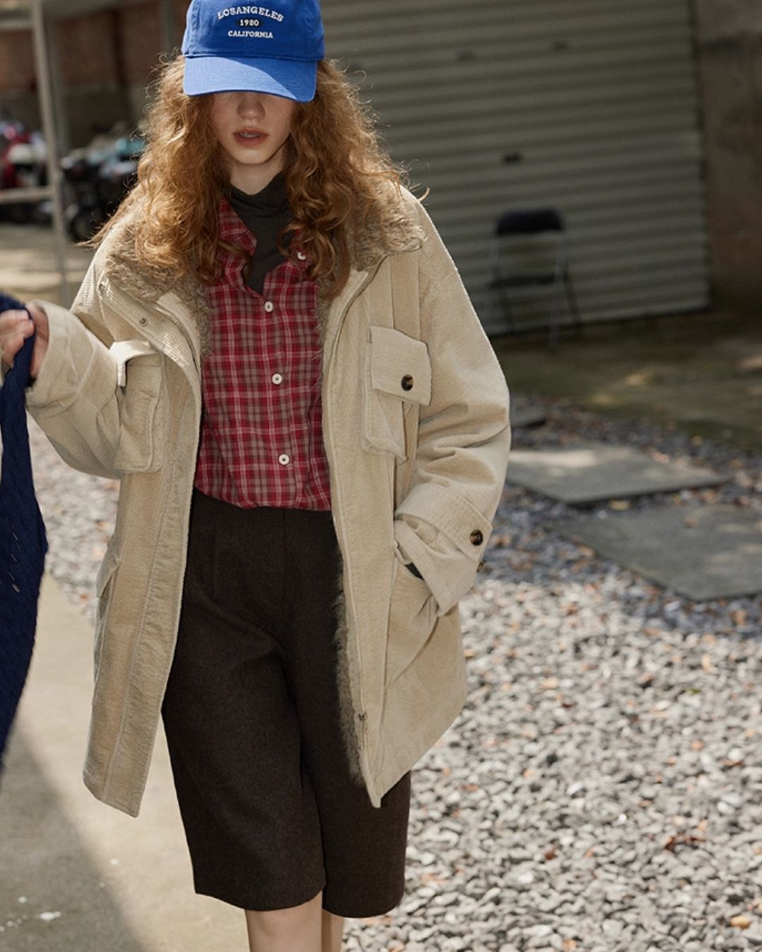 Fur-lined Corduroy Work Jacket　JK045