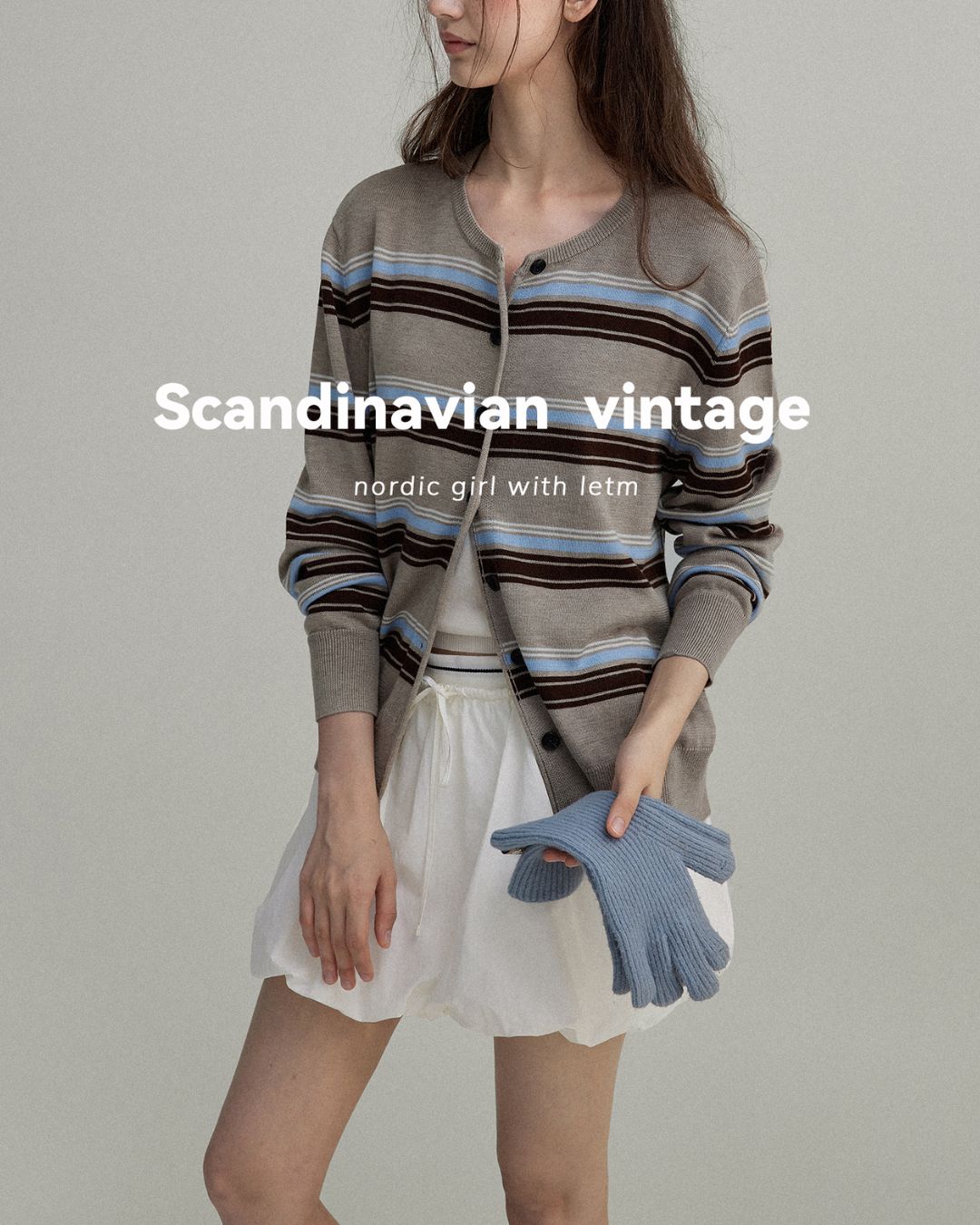 Border Knit Cardigan　KN021