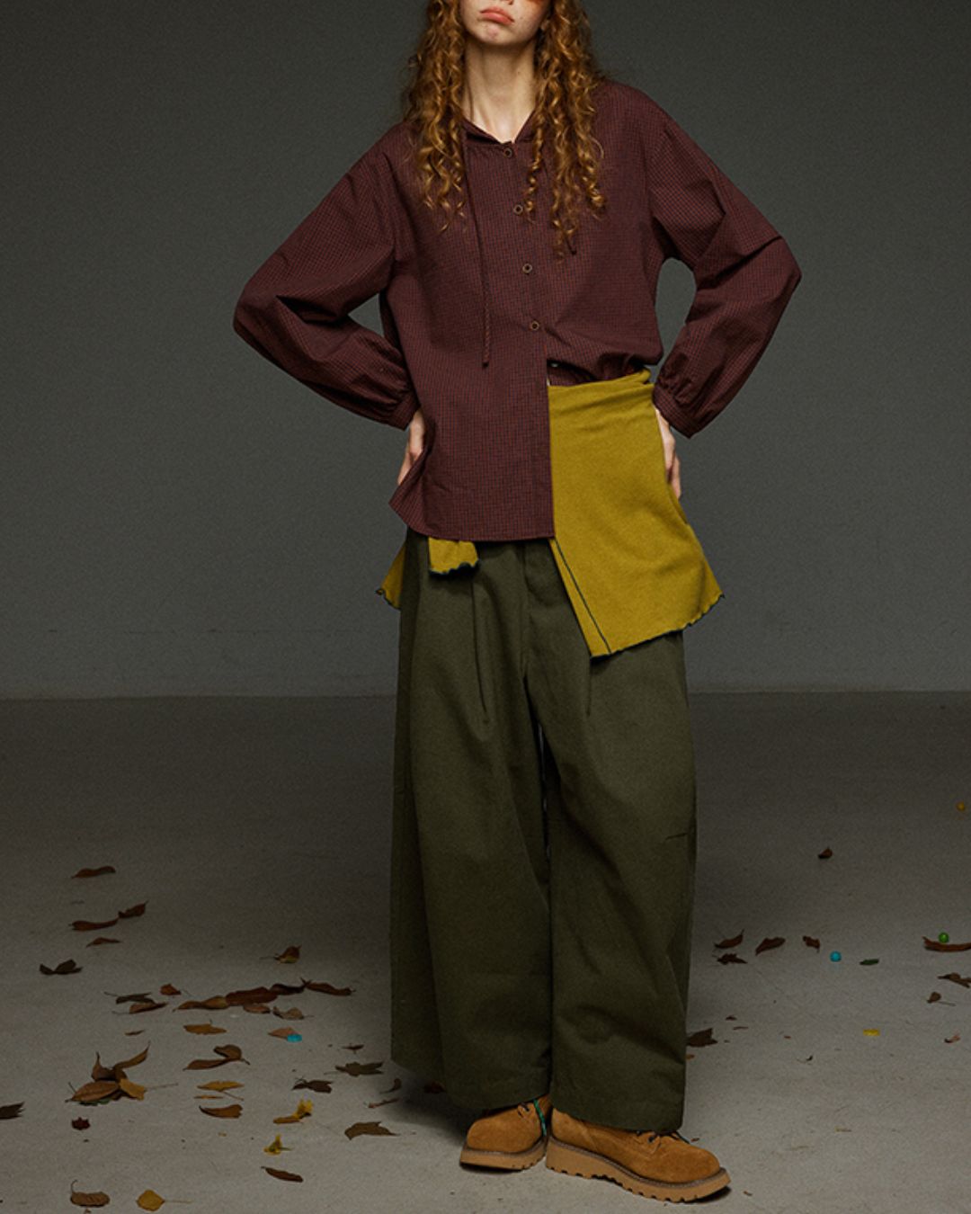 Hooded Checked Shirt　LS031