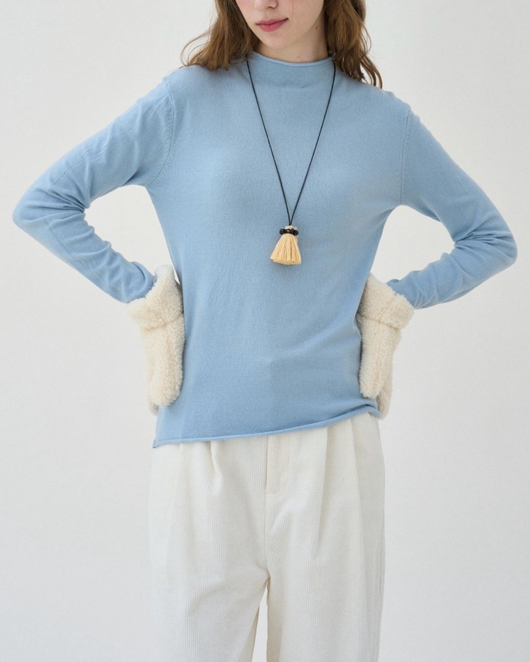 Mock Neck Seamless Knit　KN077