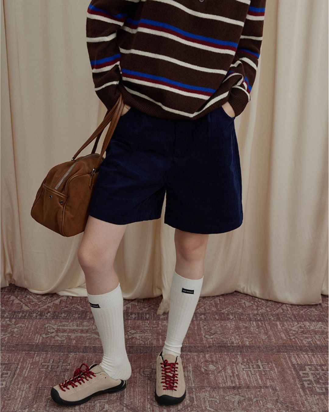 Contrast Border Polo Collar Knit　KN045