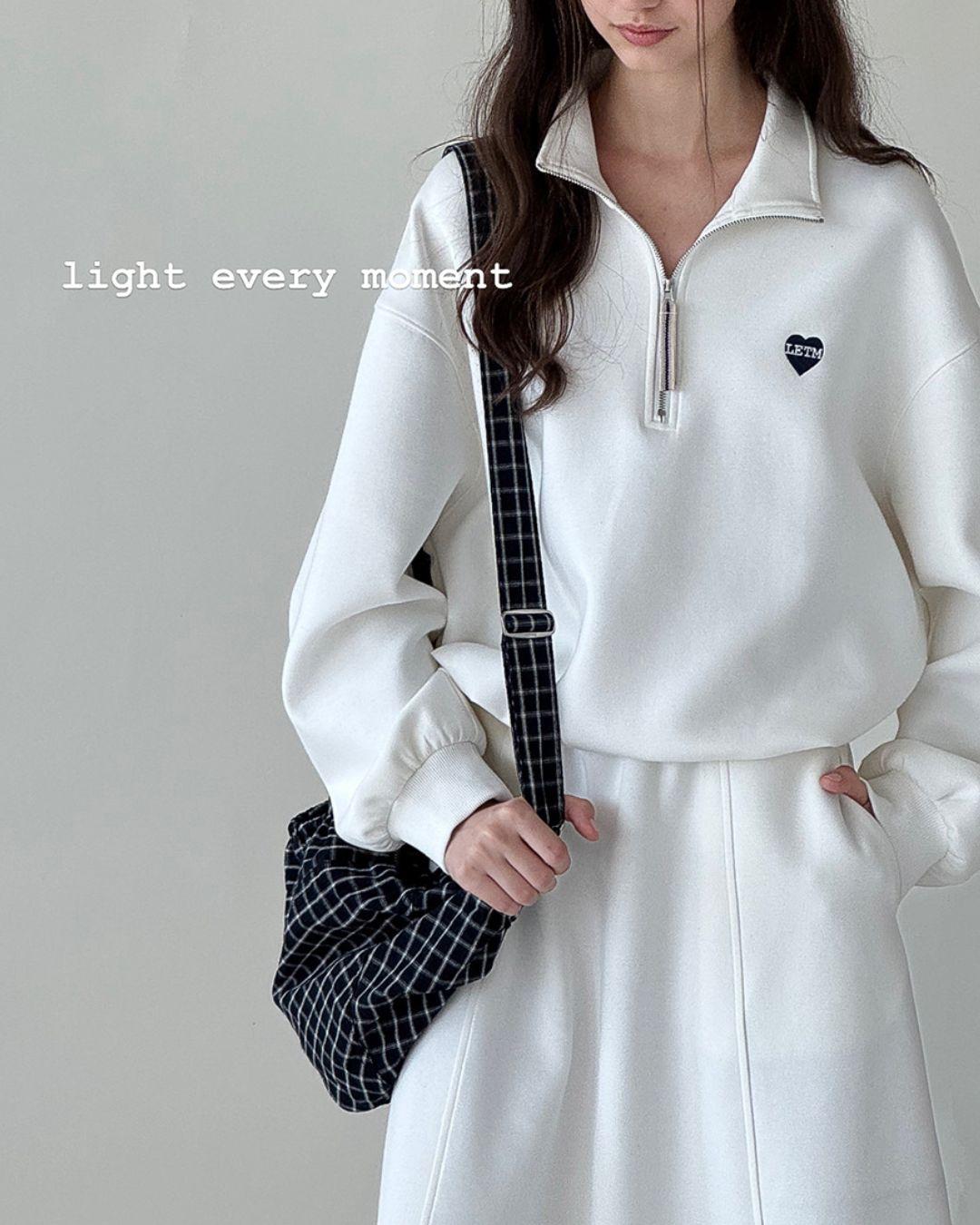 Heart Half-zip Sweat & Skirt　SW004