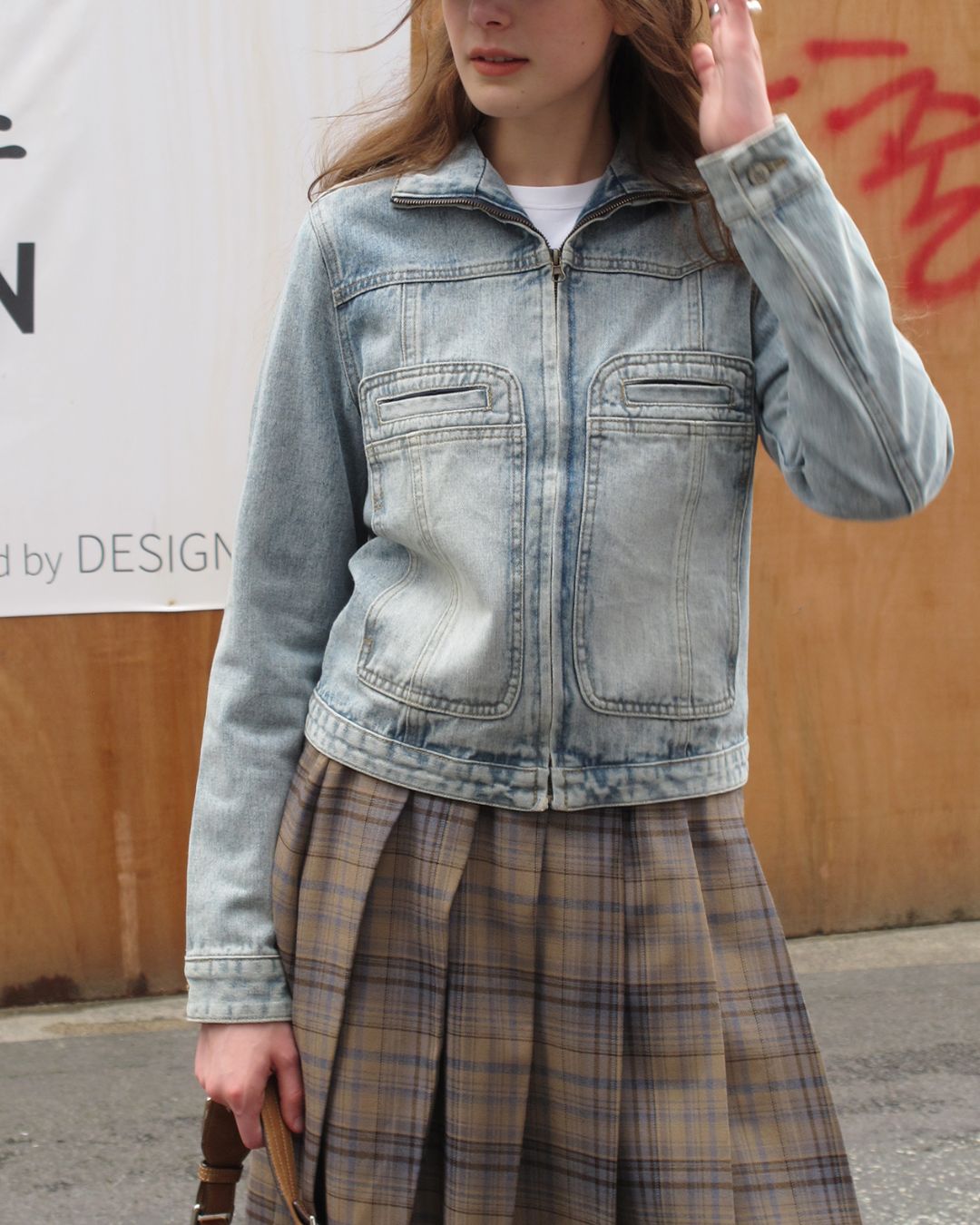 Washed Retro Denim Jacket　JK003