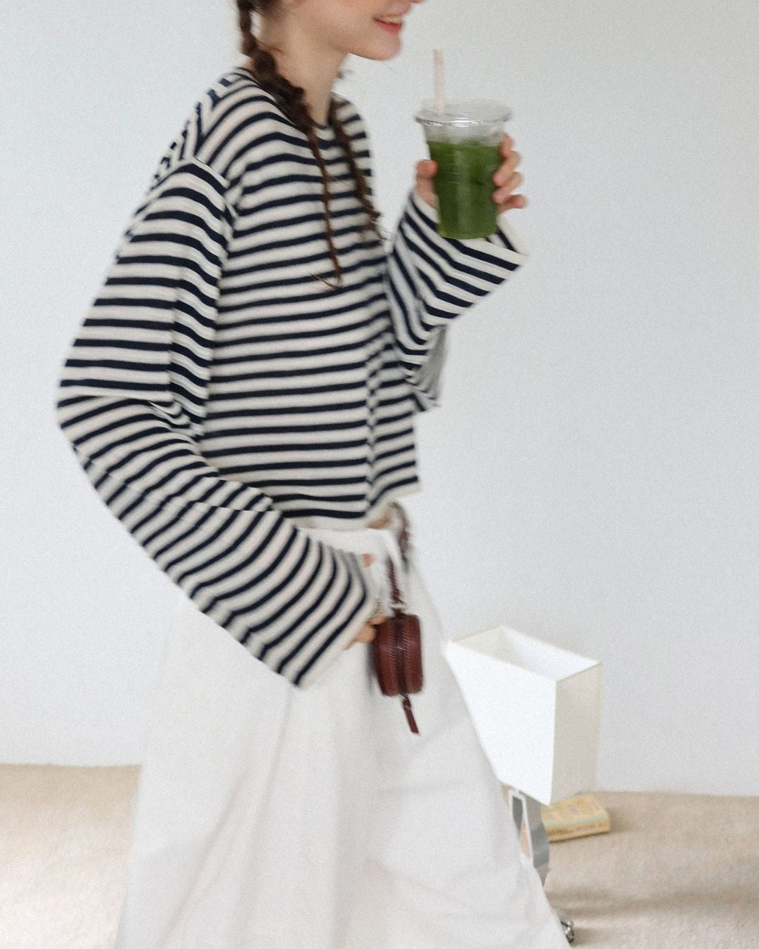 Striped Knit T-shirt　KN018