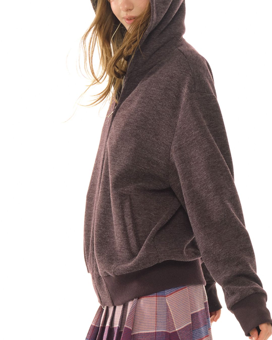 Soft Knit Full-zip Hoodie　HD004