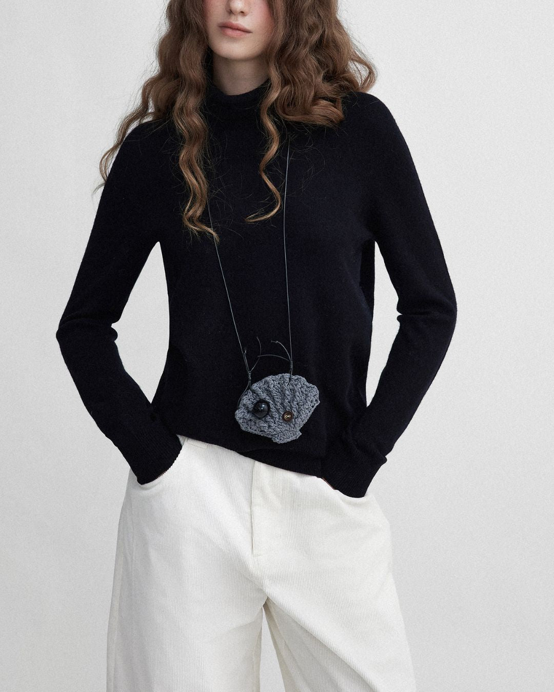 Cashmere Blend High Neck Knit　KN026