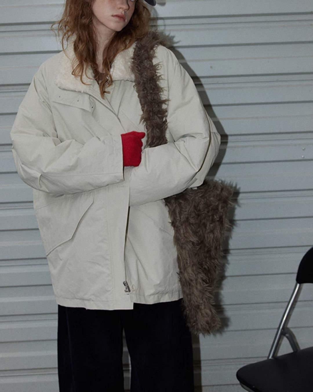 Fur-lined Military Coat　CT014
