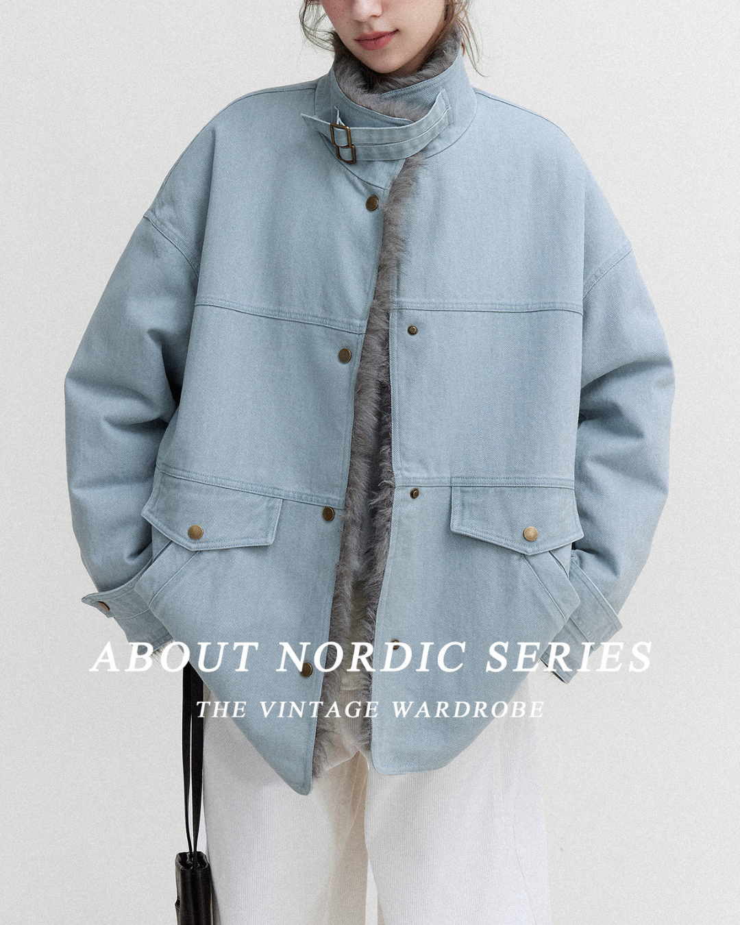 Vintage Fur-lined Denim Jacket　JK081