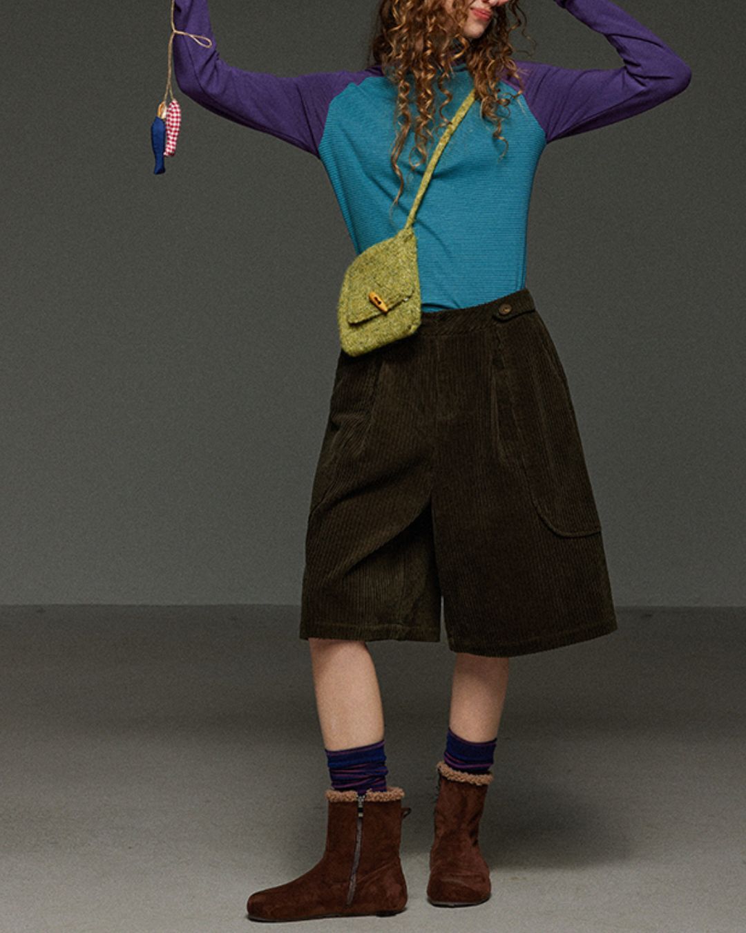 Colorblock Turtleneck T-Shirt　LT017