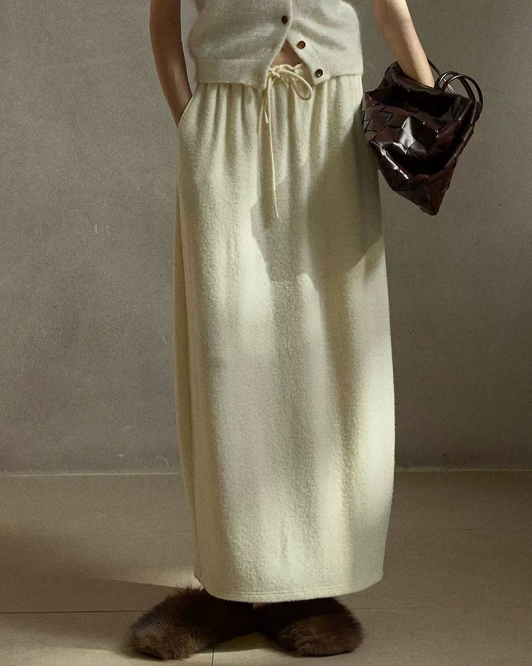 Cocoon Knit Long Skirt　SK017