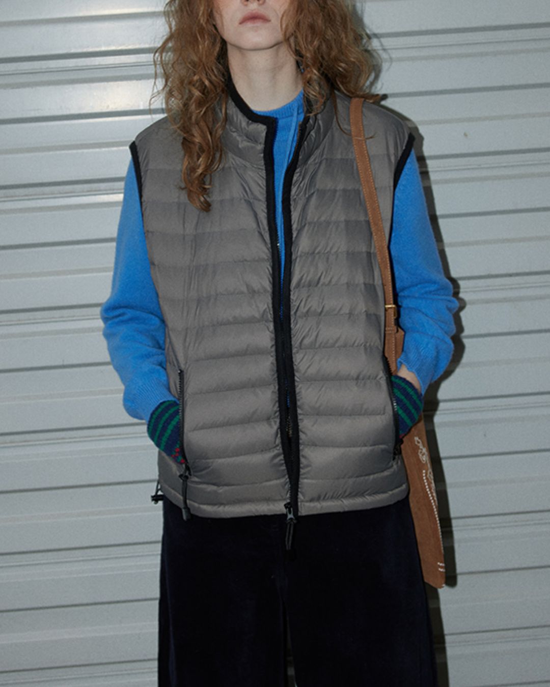 Nylon Piping Down Vest　VT013