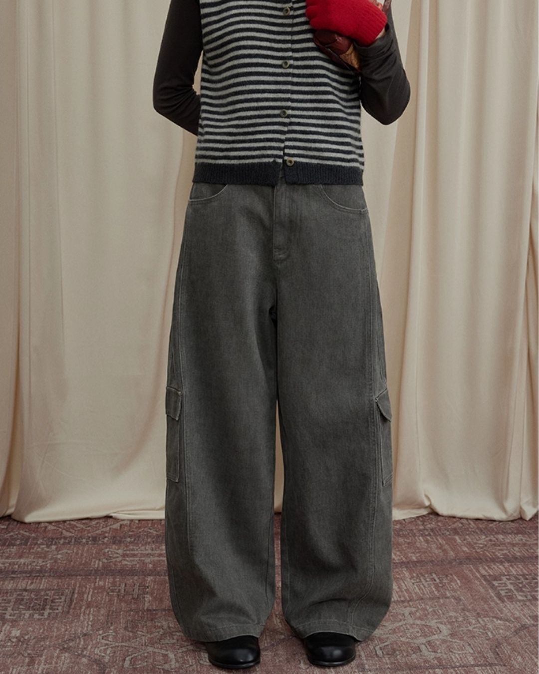 Work Denim Wide Pants　DP008