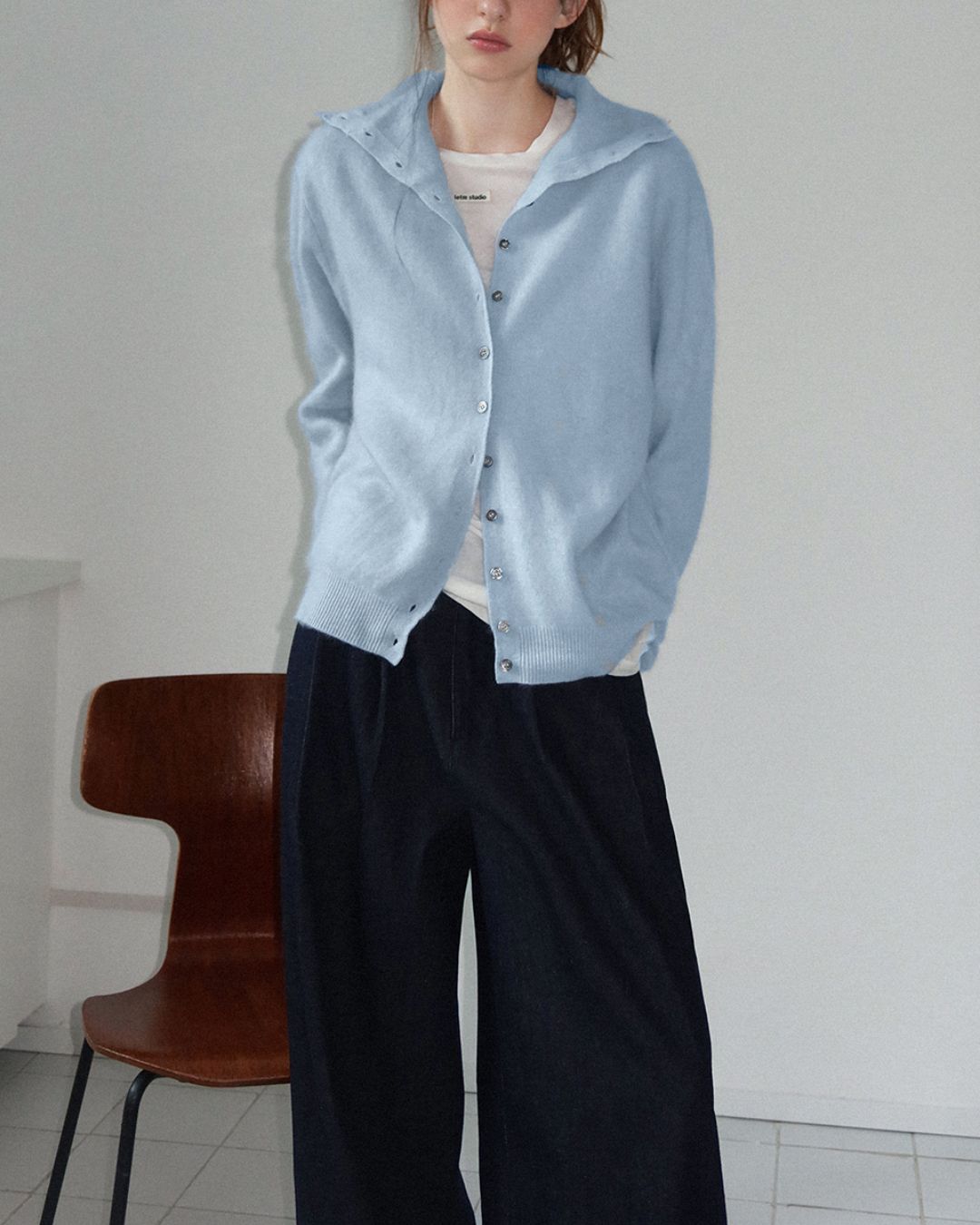 Wool Cashmere Knit Cardigan　KN038