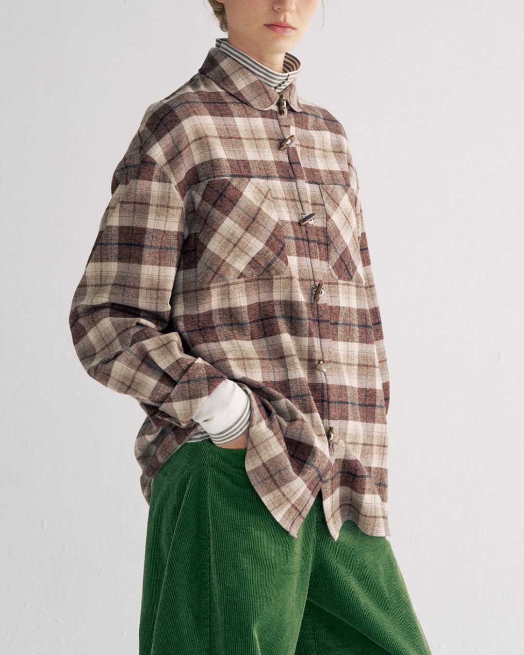 Flannel Cotton Check Shirt　LS039