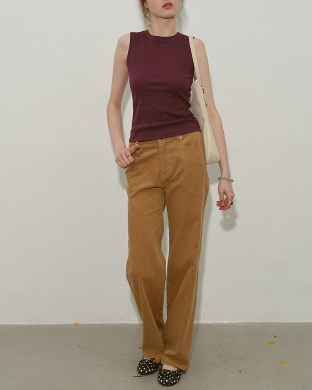 Crew Neck Slim Fit Tank Top　ST003