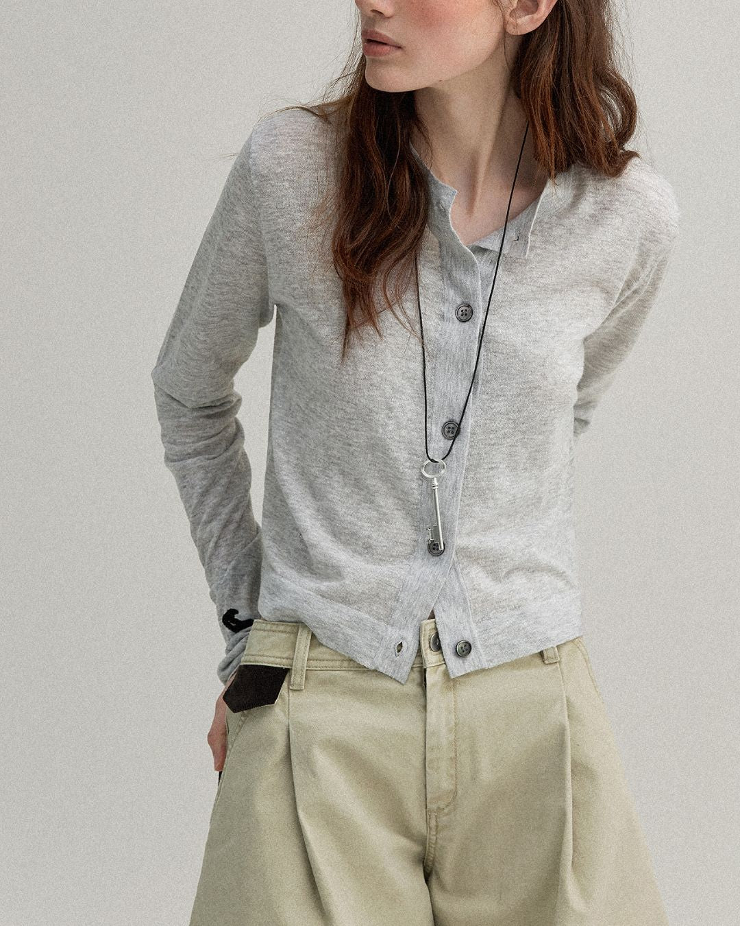 Long Sleeve Knit Cardigan　KN014