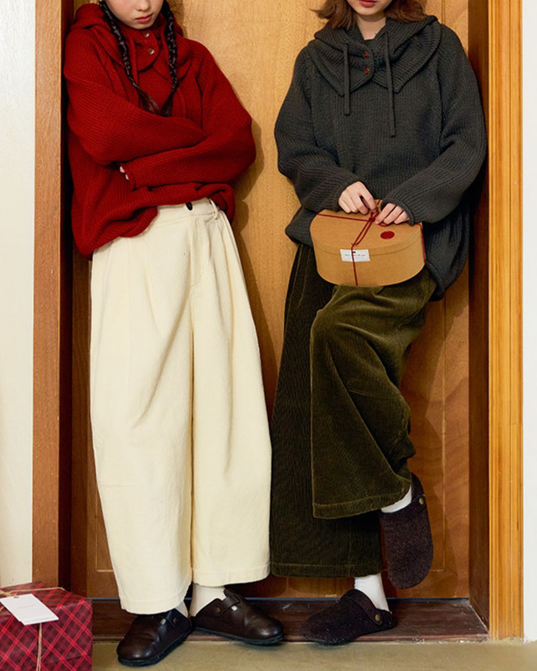 Loose Crew Neck Knit With Balaclava　KN089