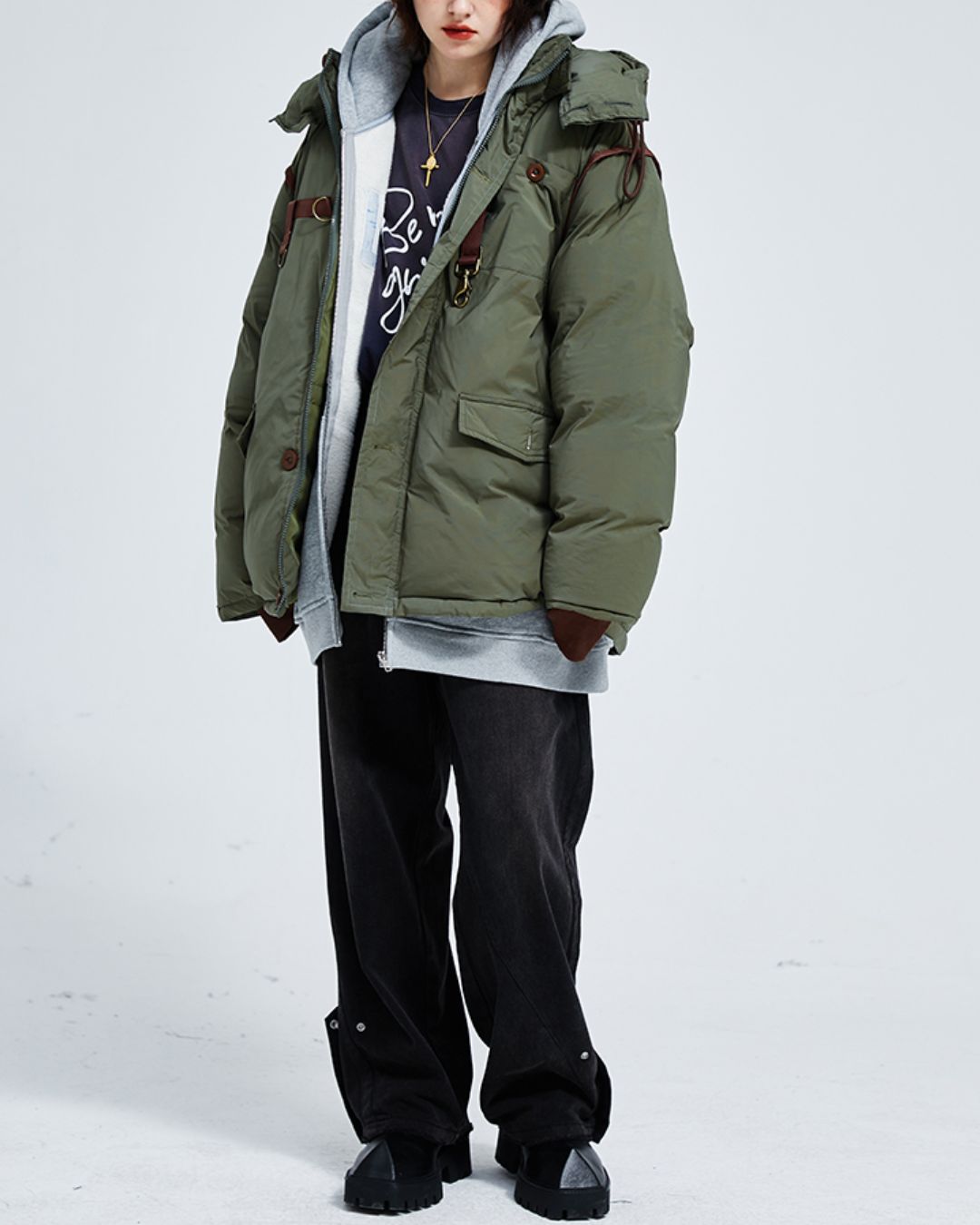 White Duck Down Work Jacket　JK073