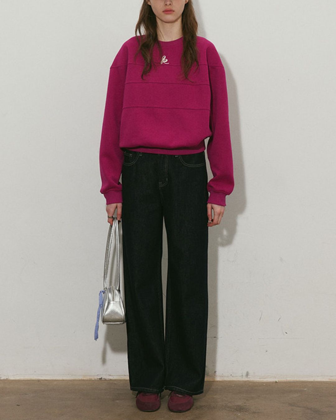 Stitch Line Cropped Sweat　SW013