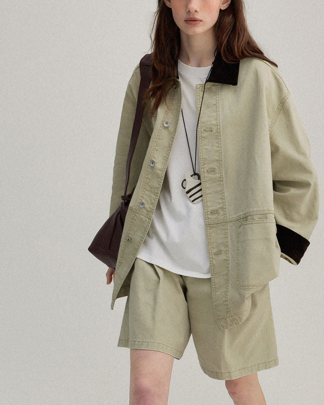 Contrast Color Work Jacket ＆ Shorts　JK015