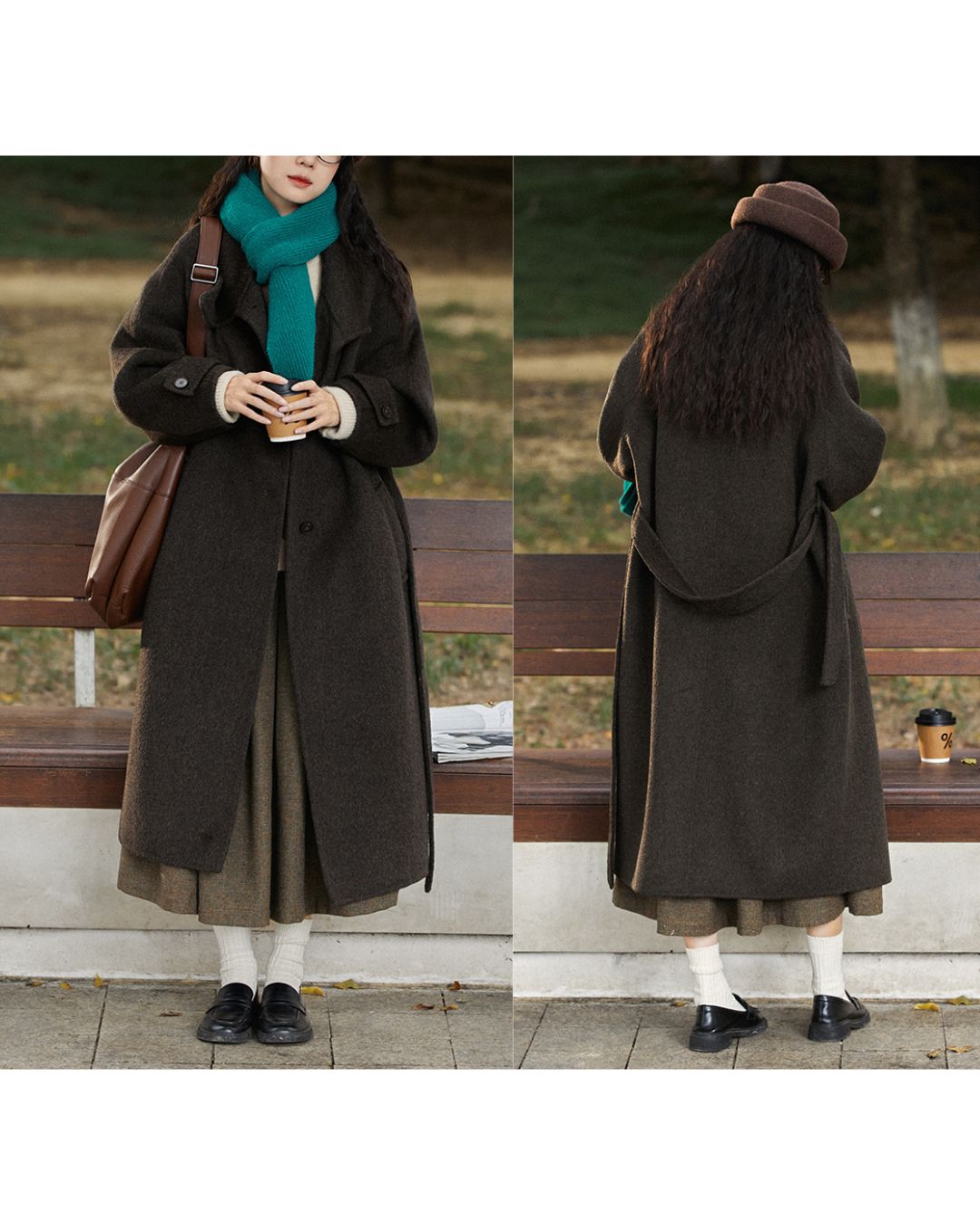 Wool Stand Collar Yoke Coat　CT019