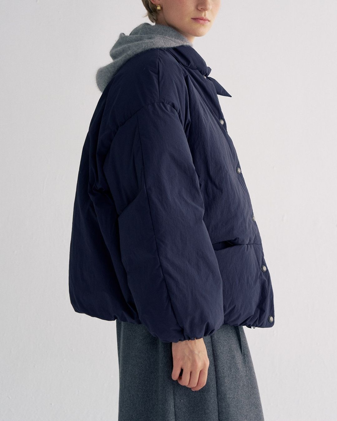 Detachable Scarf Puffer Down Jacket　JK080
