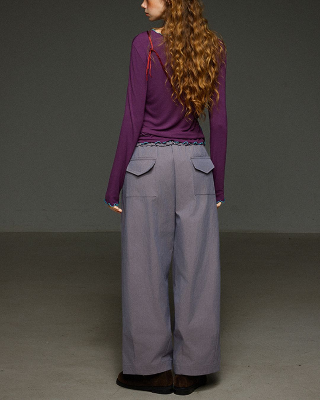 Color Stitch Mellow Frill T-shirt　LT013