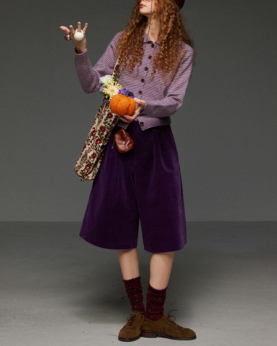 Retro Border Knit Cardigan　KN036